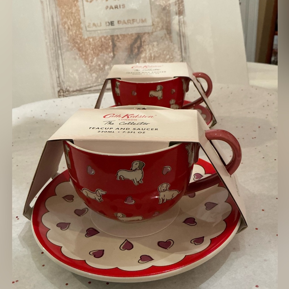 Dachshund mug tea cup and saucer set, Perfect ♥️ Gift for Mother’s Day - Picture 3 of 12